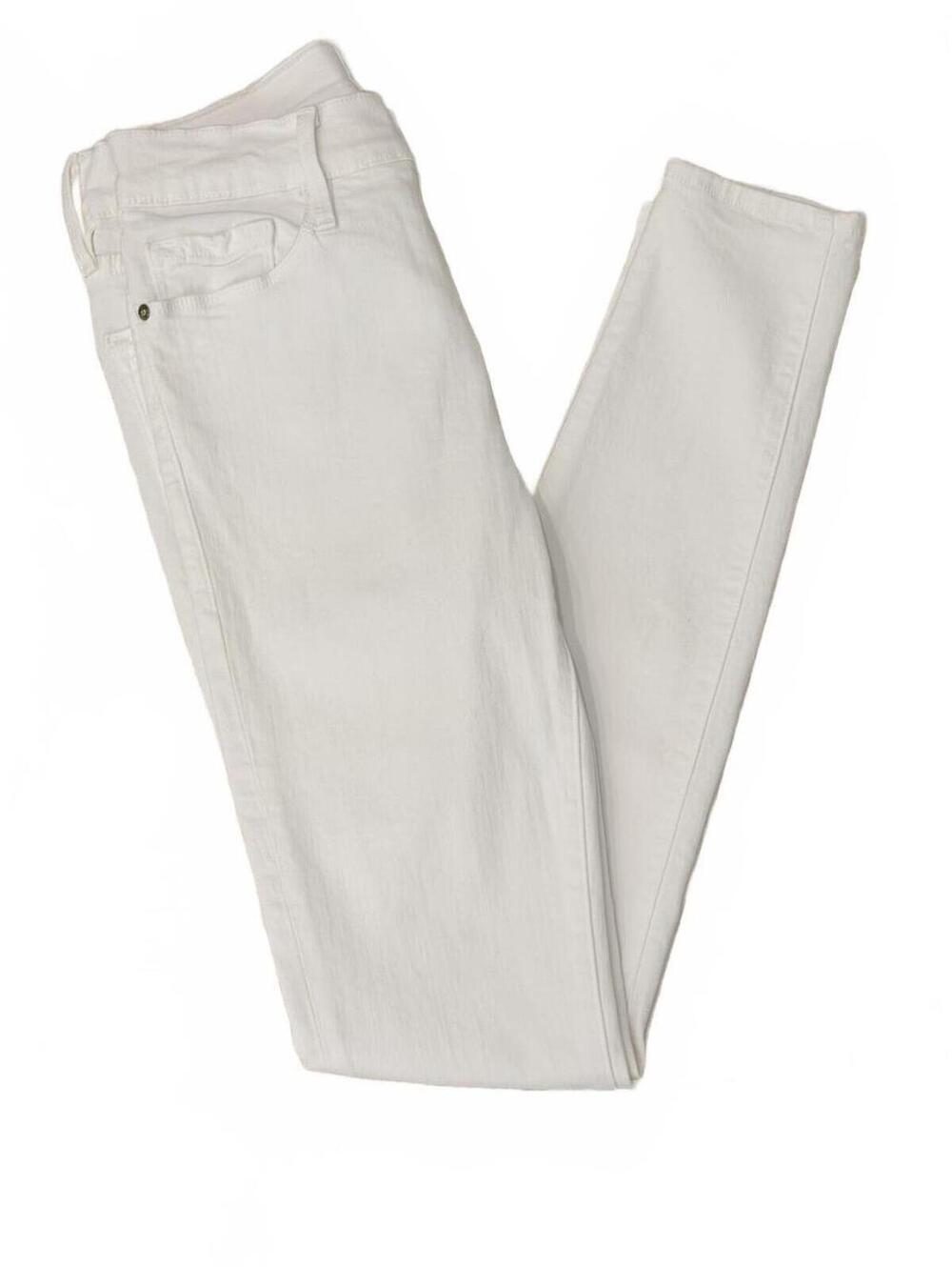 FRAME Le Skinny de Jeanne Jeans White Blanc High Rise Stretch Skinny Denim Sz 26